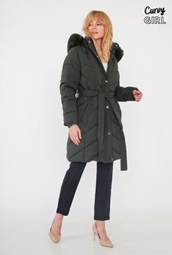 Immagine di PLUS SIZE MID LENGTH JACKET RICH FUR HOOD